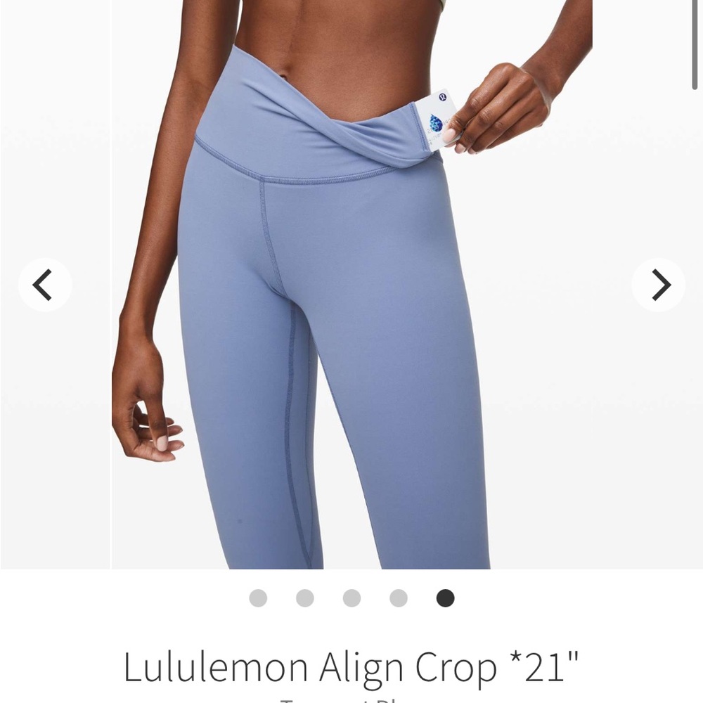 Lululemon Athletica  Align 21” Blue Crop Leggings W6AVHS
